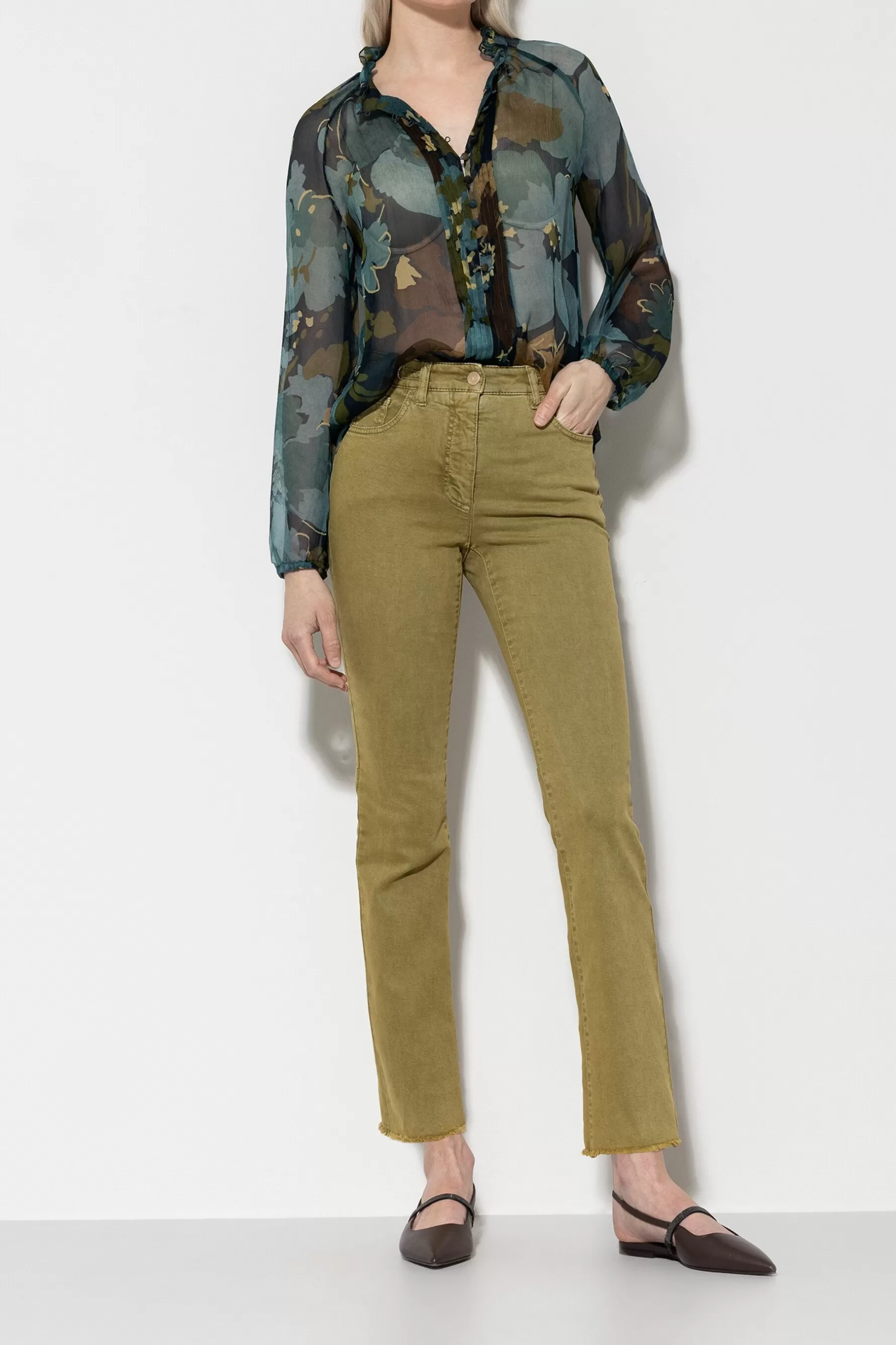 Hosen | Denim-LUISA CERANO Authentic-Twill-Denim