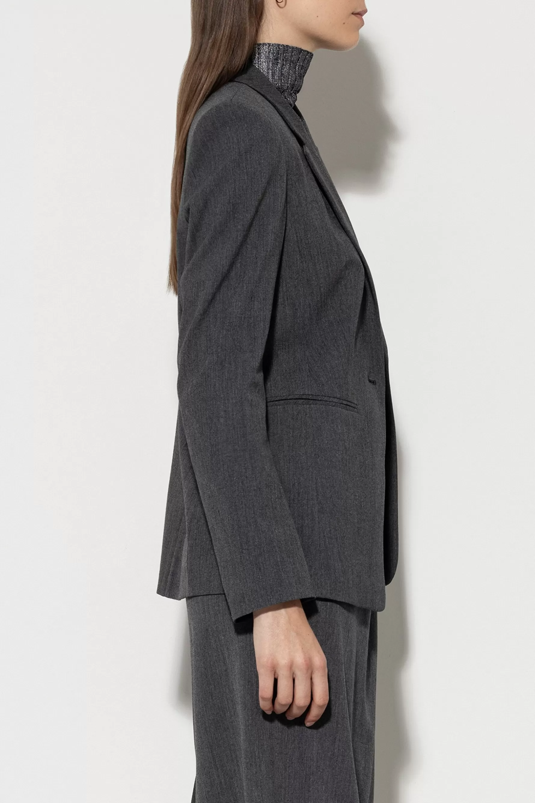 Sets | Jacken & Mäntel-LUISA CERANO Blazer Aus Kaschmir-Mix dark grey melange