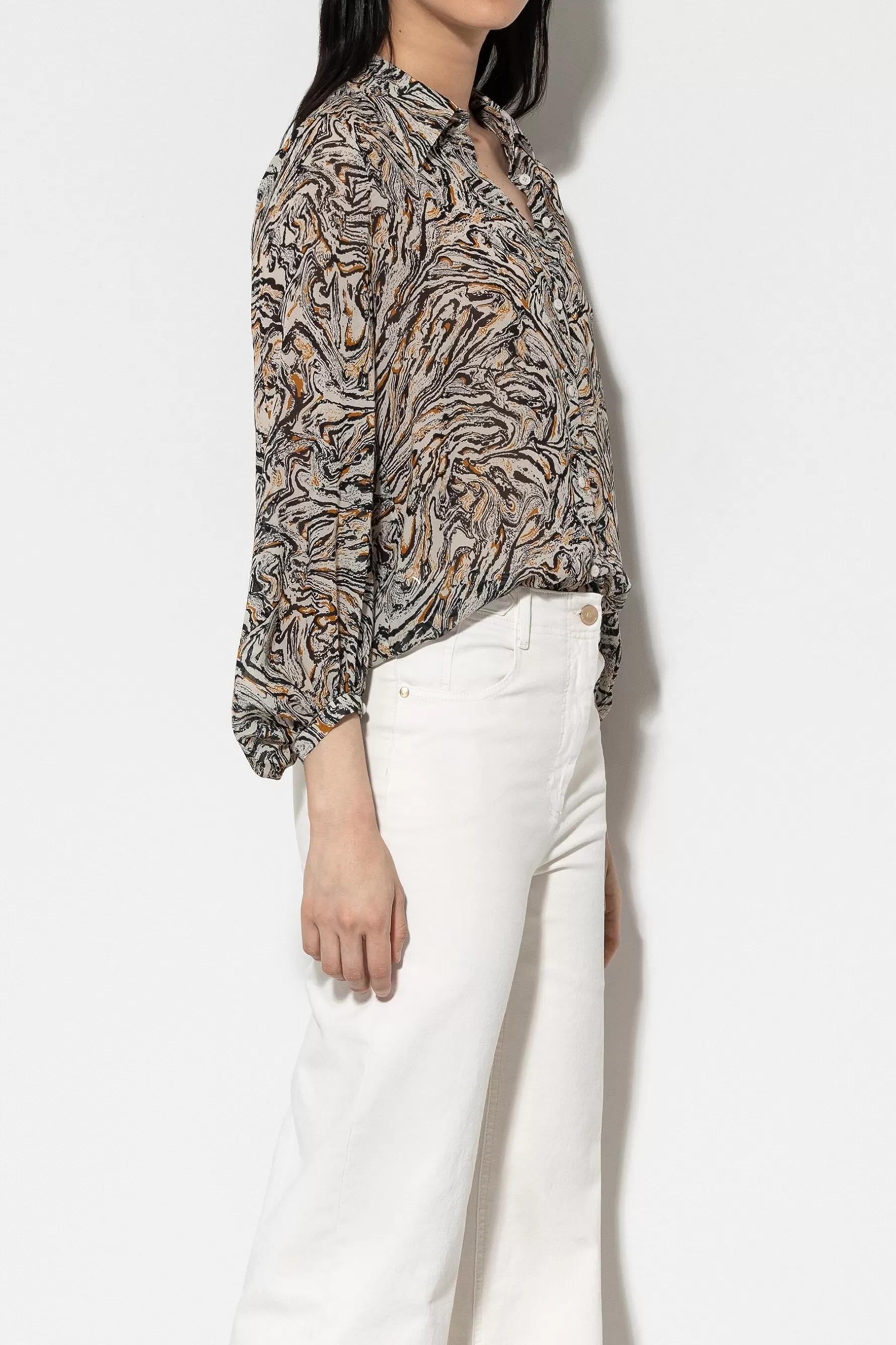 Blusen-LUISA CERANO Bluse Mit Marble-Print multi