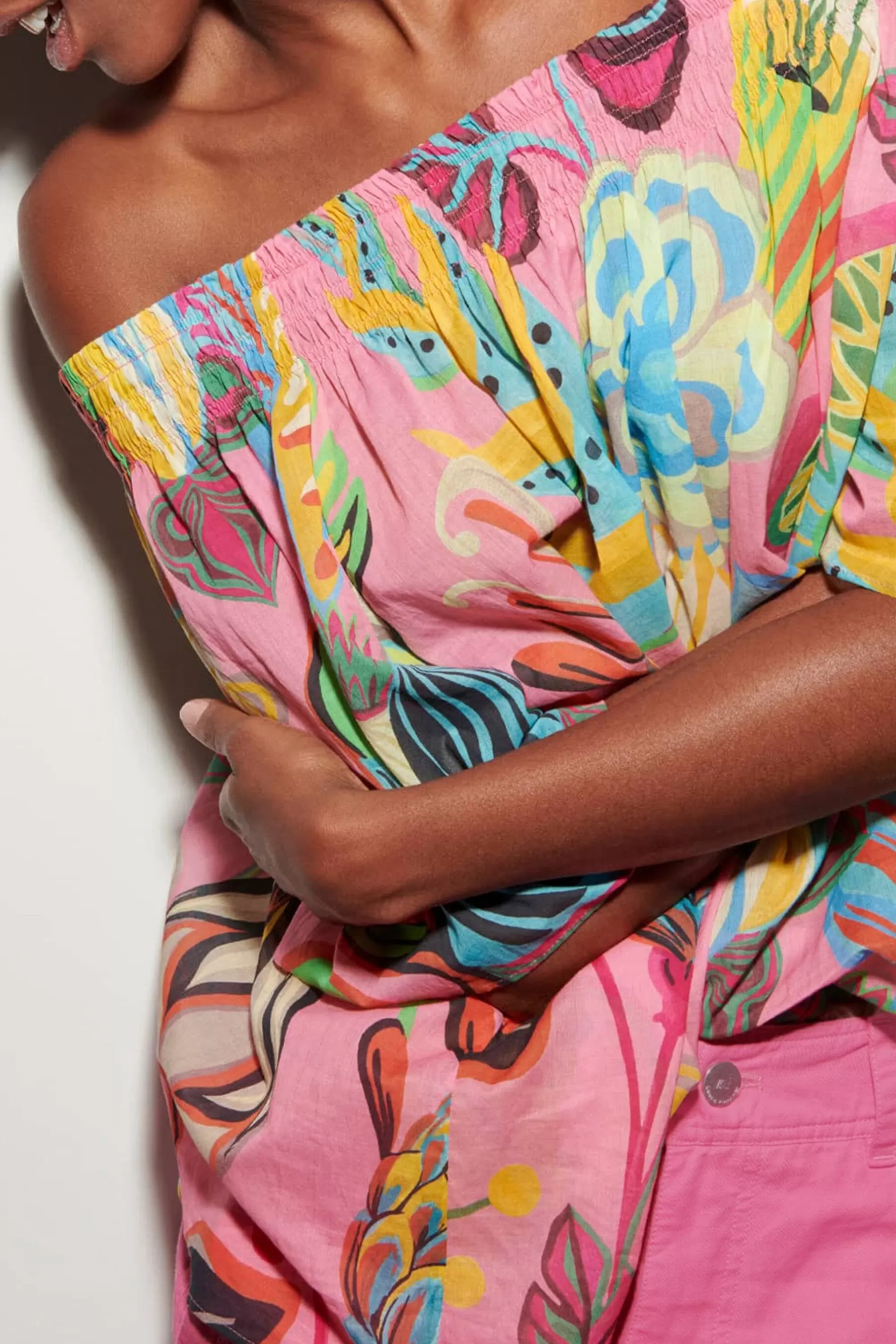 Sets | Blusen-LUISA CERANO Blusentop Mit Caribbean-Print raspberry / multi