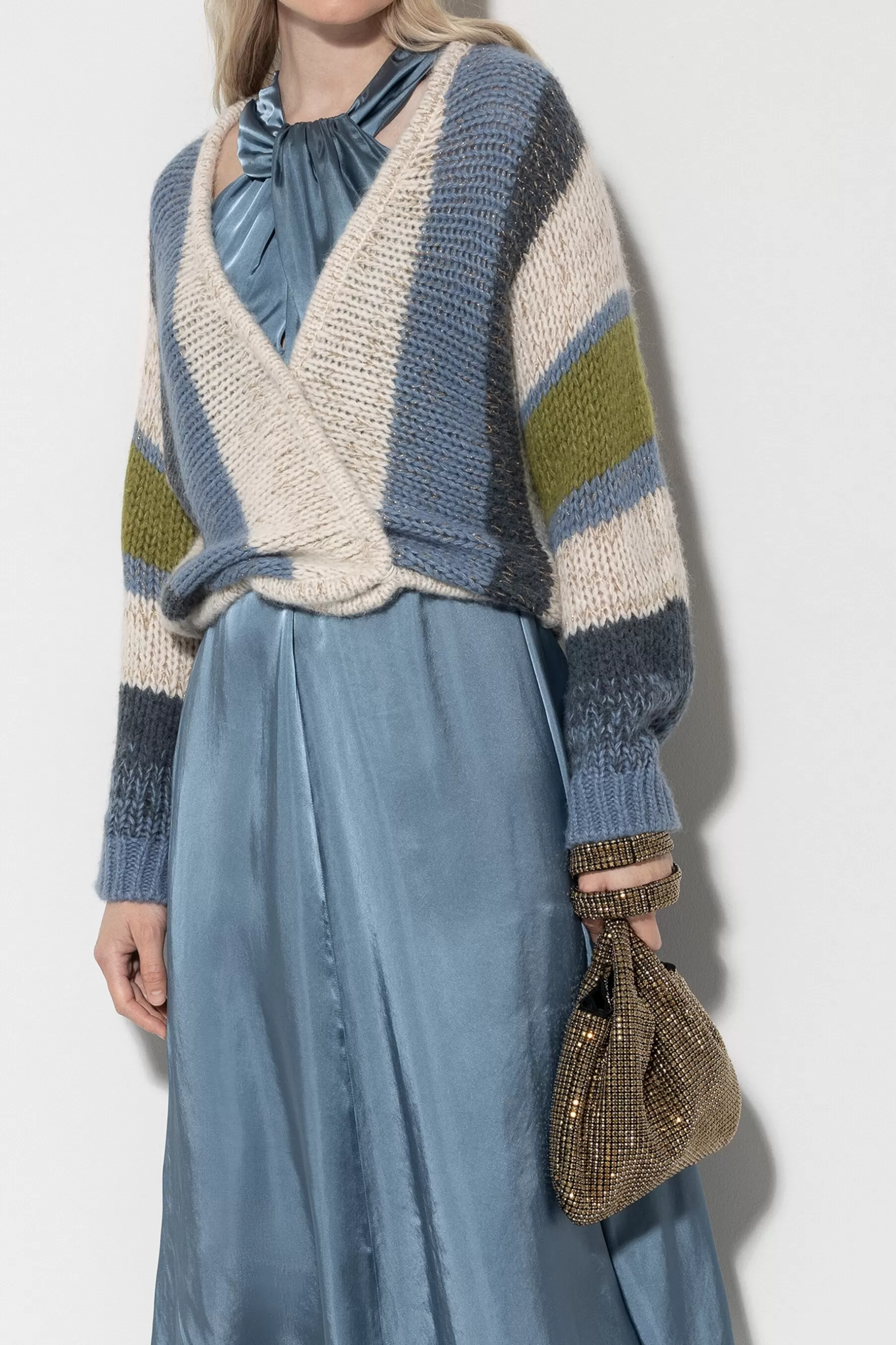 Strick-LUISA CERANO Cardigan Mit Fancy-Stripe multi