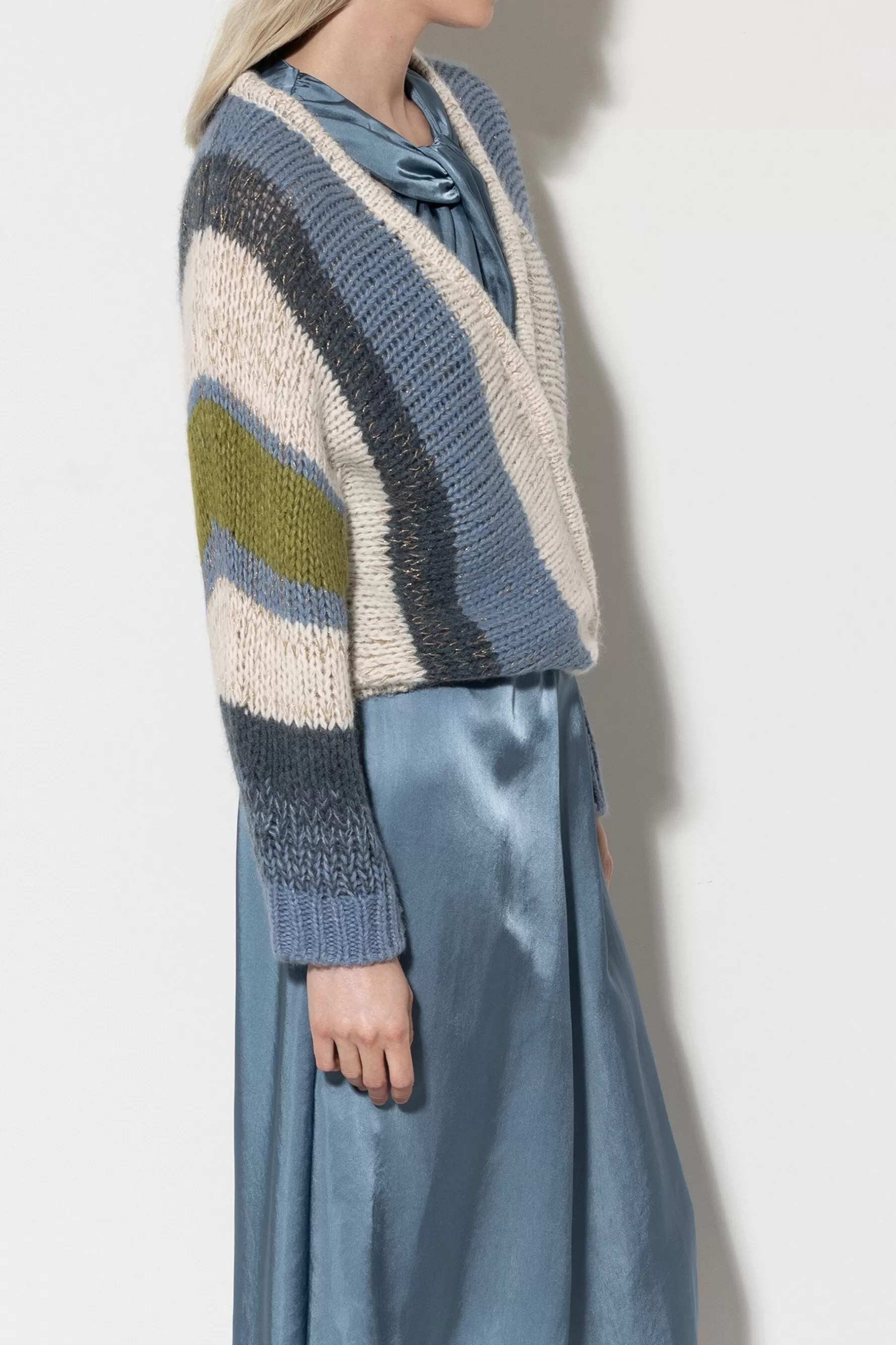 Strick-LUISA CERANO Cardigan Mit Fancy-Stripe multi