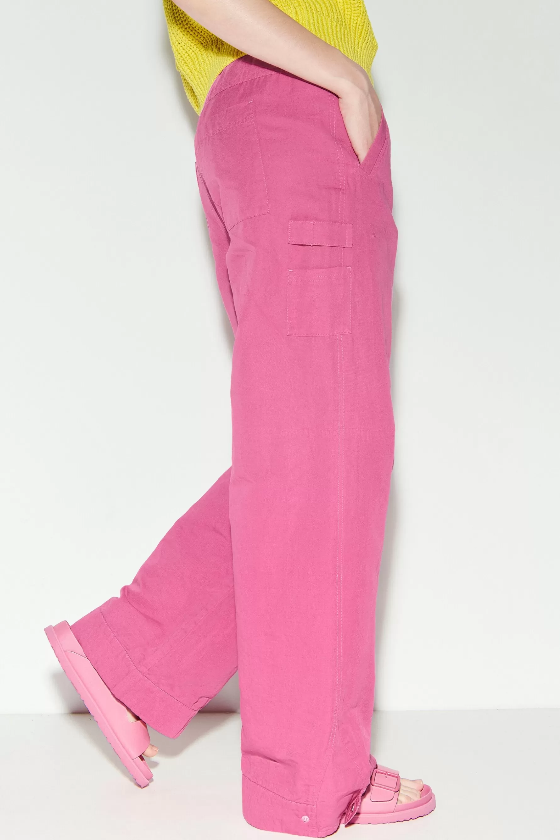 Hosen-LUISA CERANO Cargo-Pants Aus Leinen-Mix