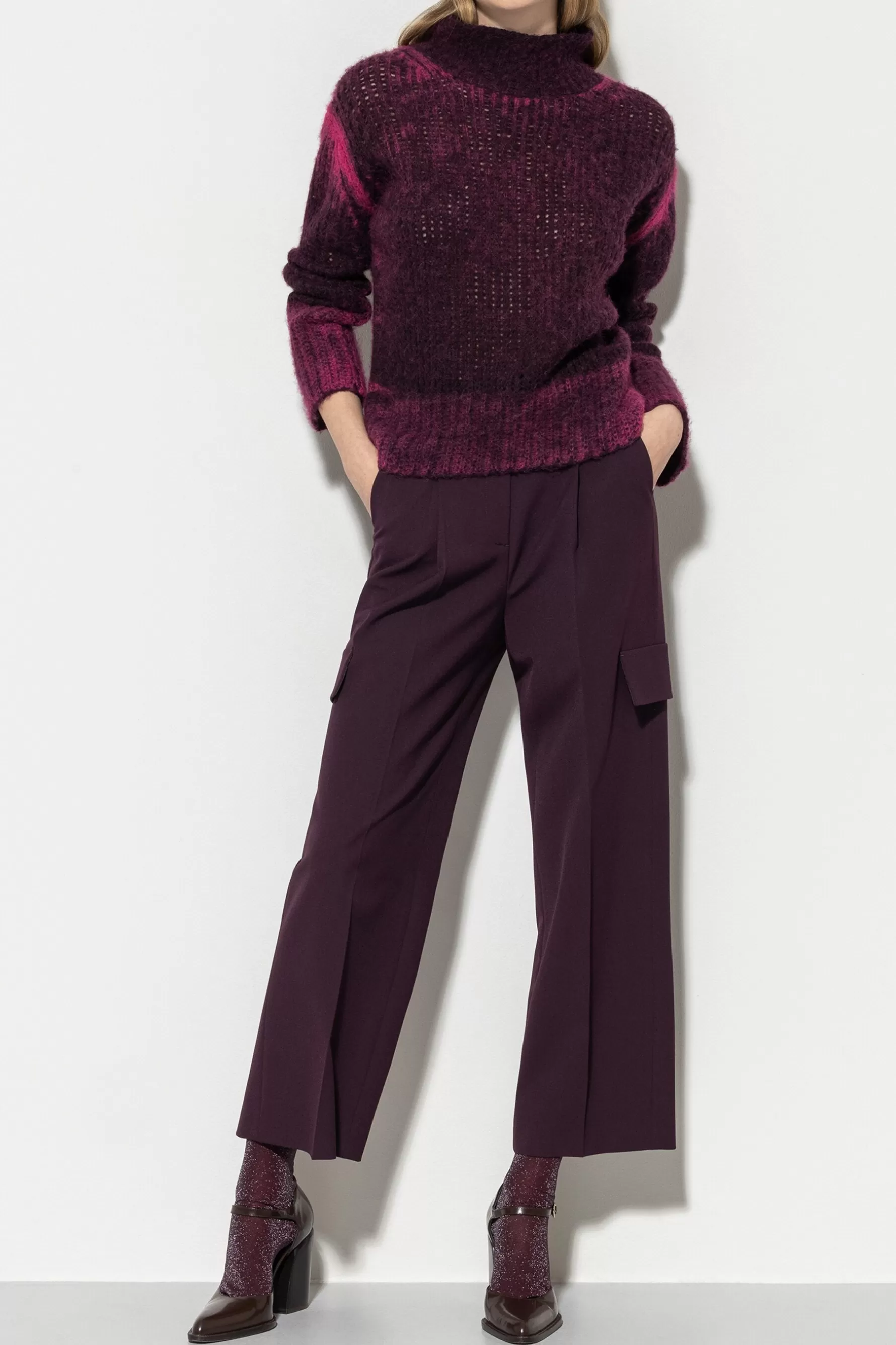 Hosen-LUISA CERANO Cargo-Pants Mit Bundfalte