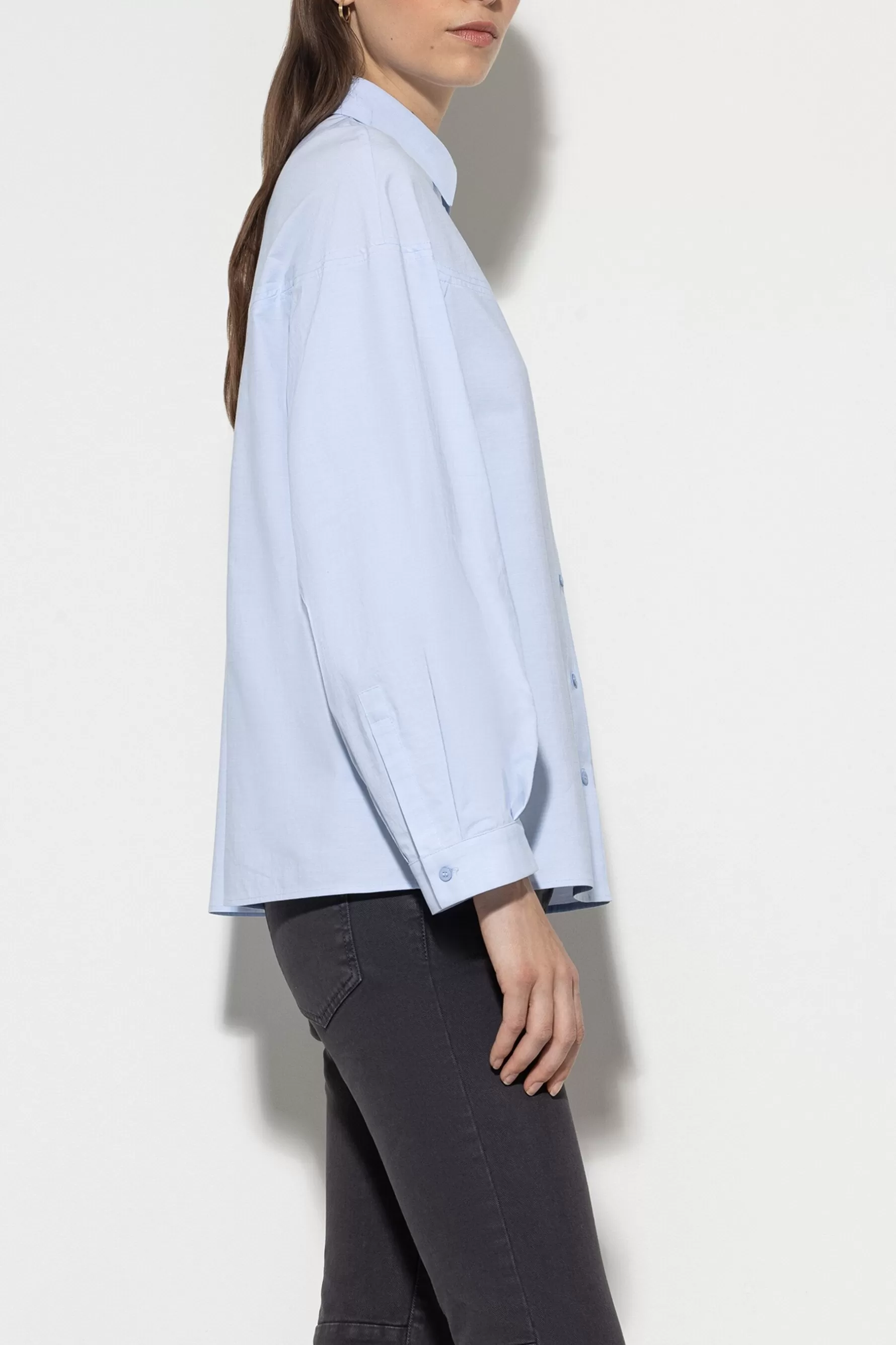Blusen-LUISA CERANO Chambray-Bluse sky blue