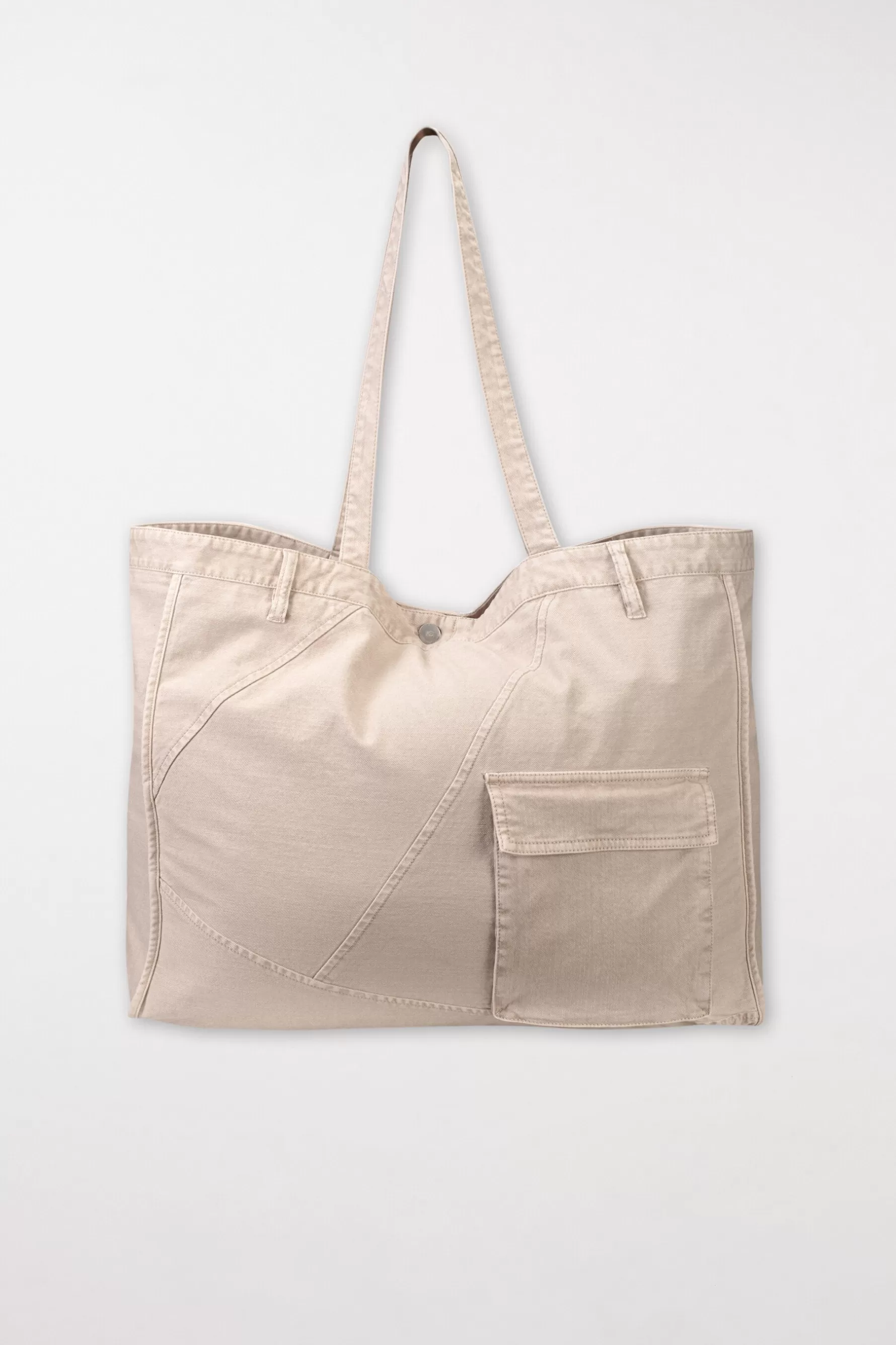 Accessoires-LUISA CERANO Denim-Shopper cashew