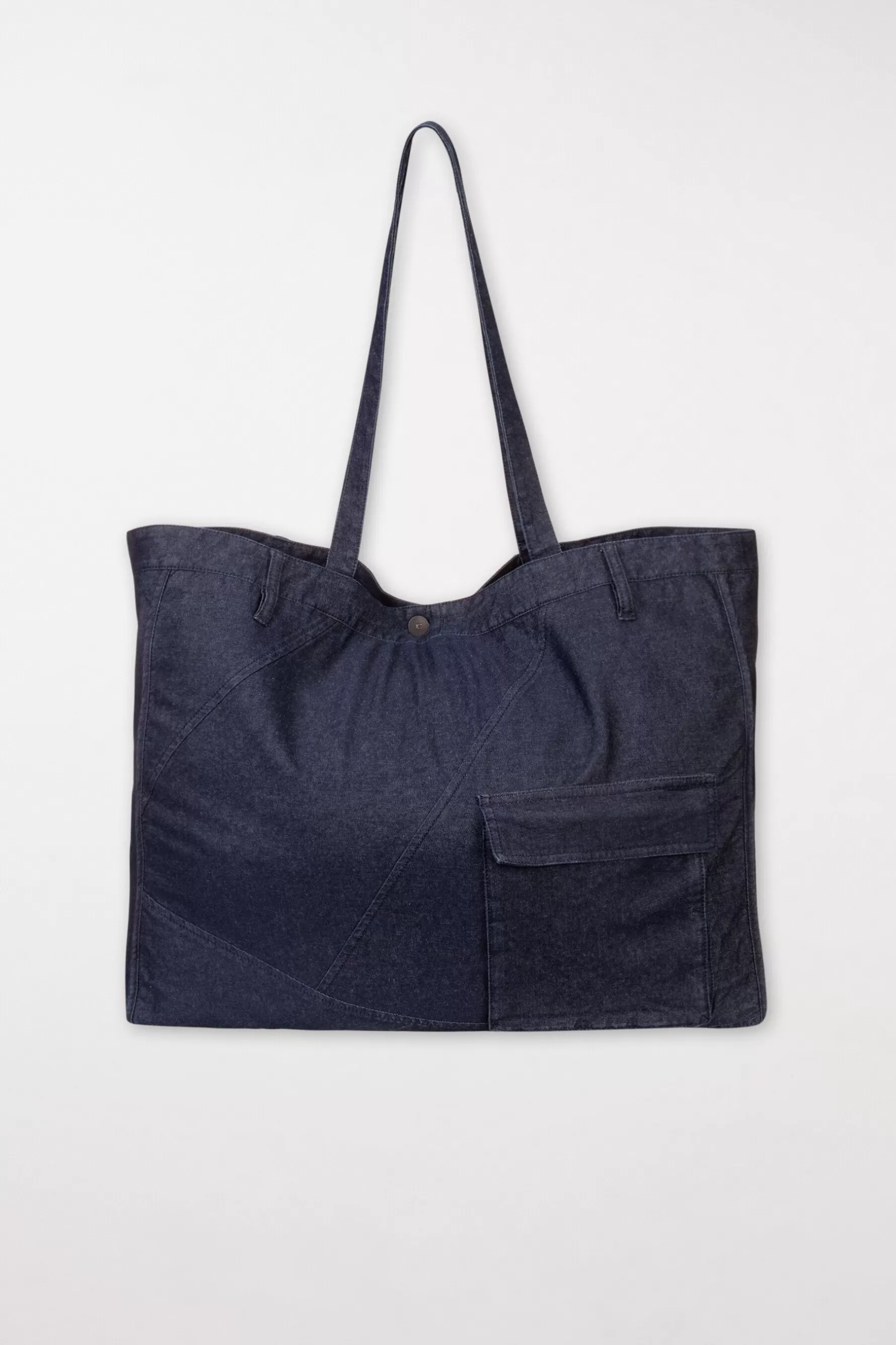 Accessoires-LUISA CERANO Denim-Shopper dark navy