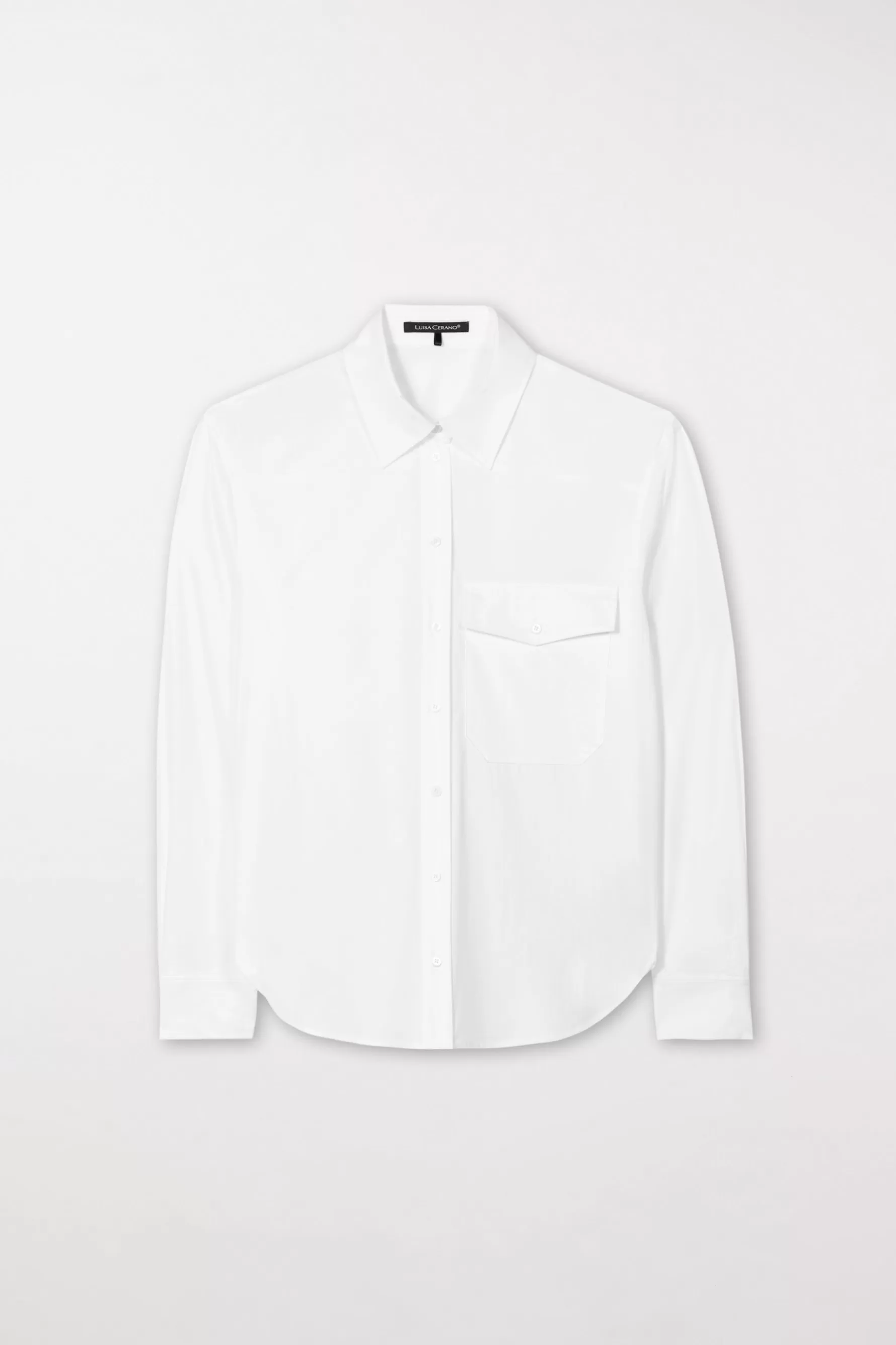 Blusen-LUISA CERANO Hemdbluse Mit Pattentasche white