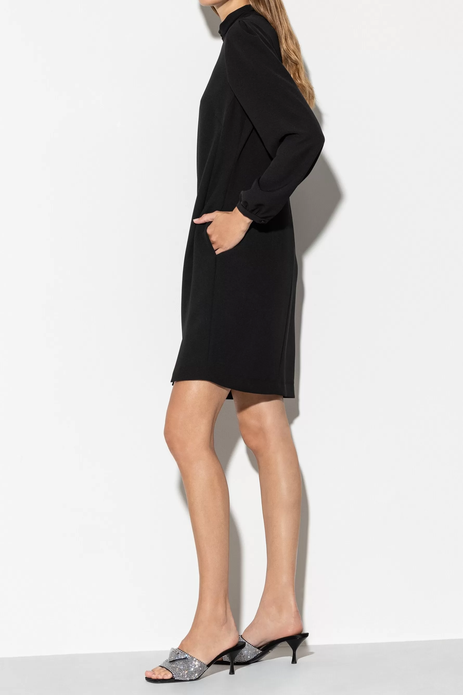 Kleider-LUISA CERANO Minikleid Mit Stehkragen