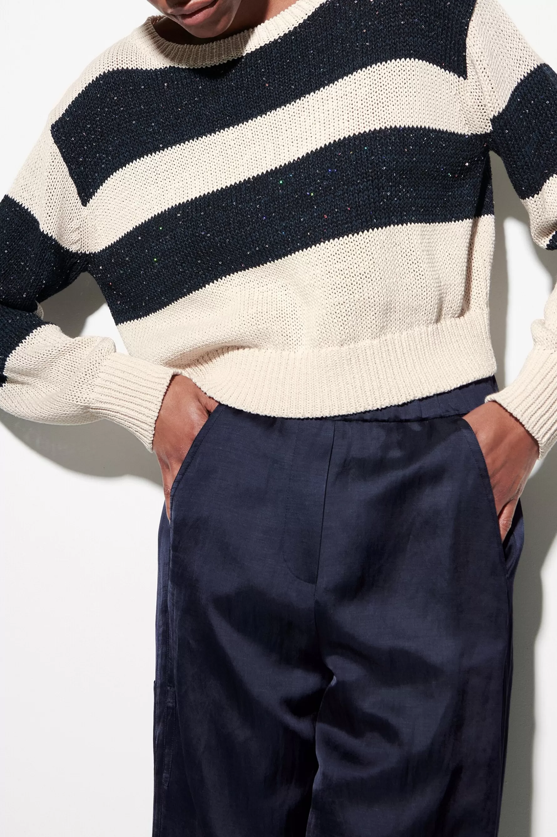 Strick-LUISA CERANO Pullover Mit Blockstreifen