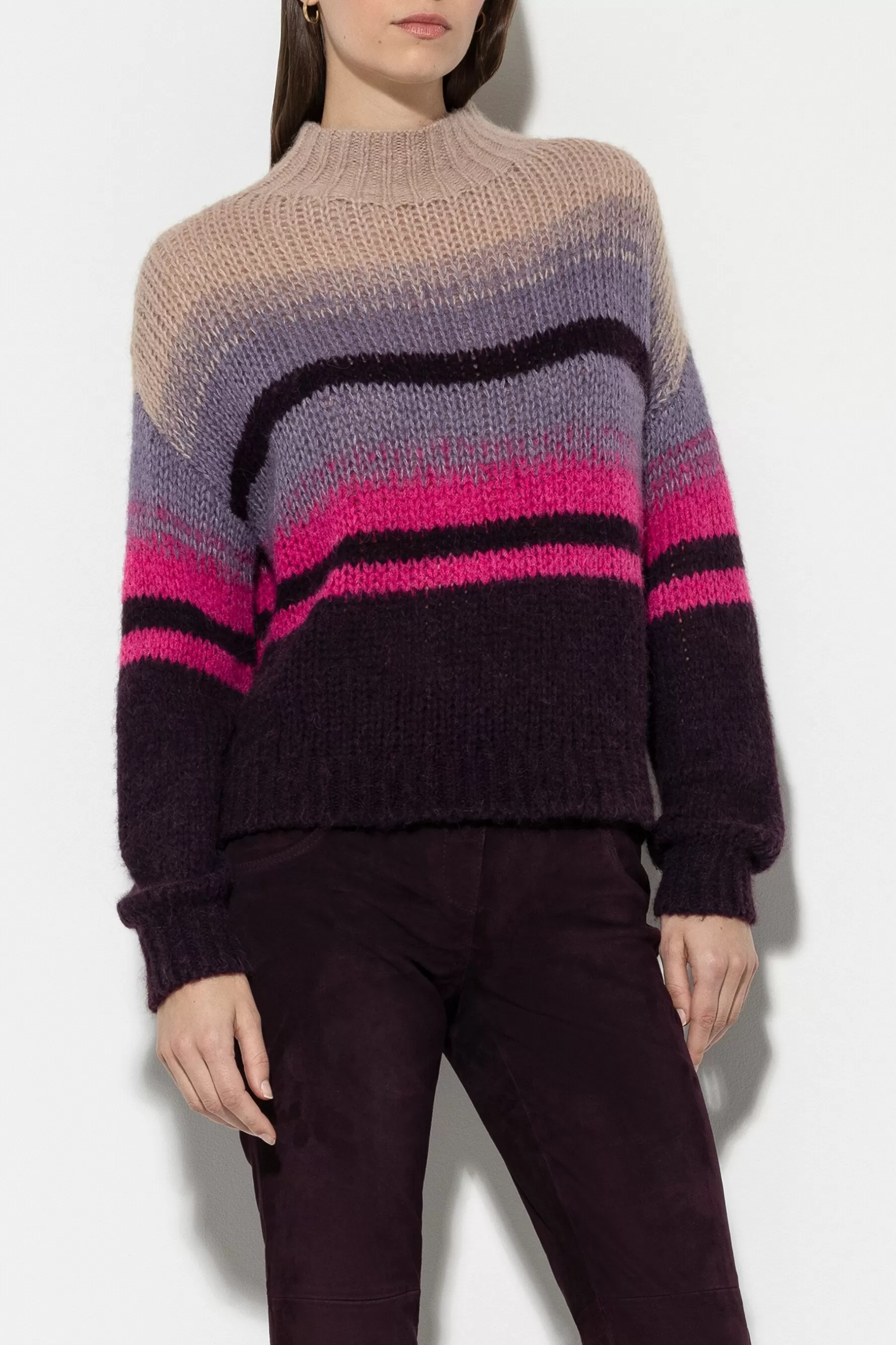 Strick-LUISA CERANO Pullover Mit Fancy-Stripe multi