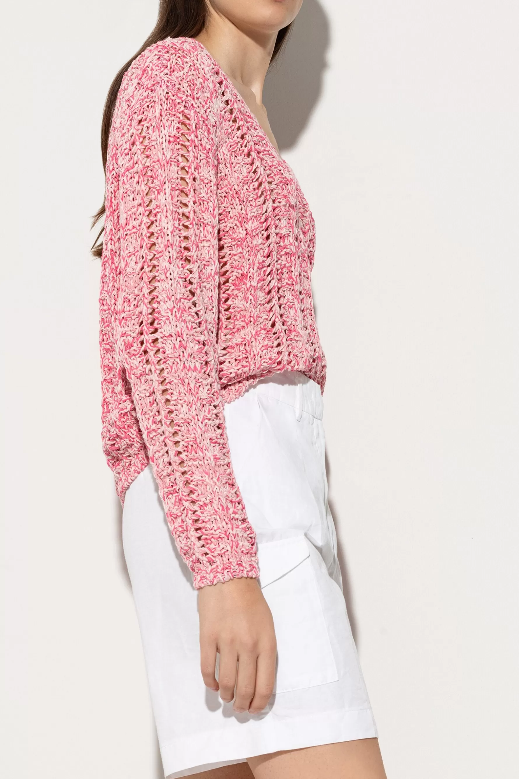 Strick-LUISA CERANO Pullover Mit V-Neck candy pink