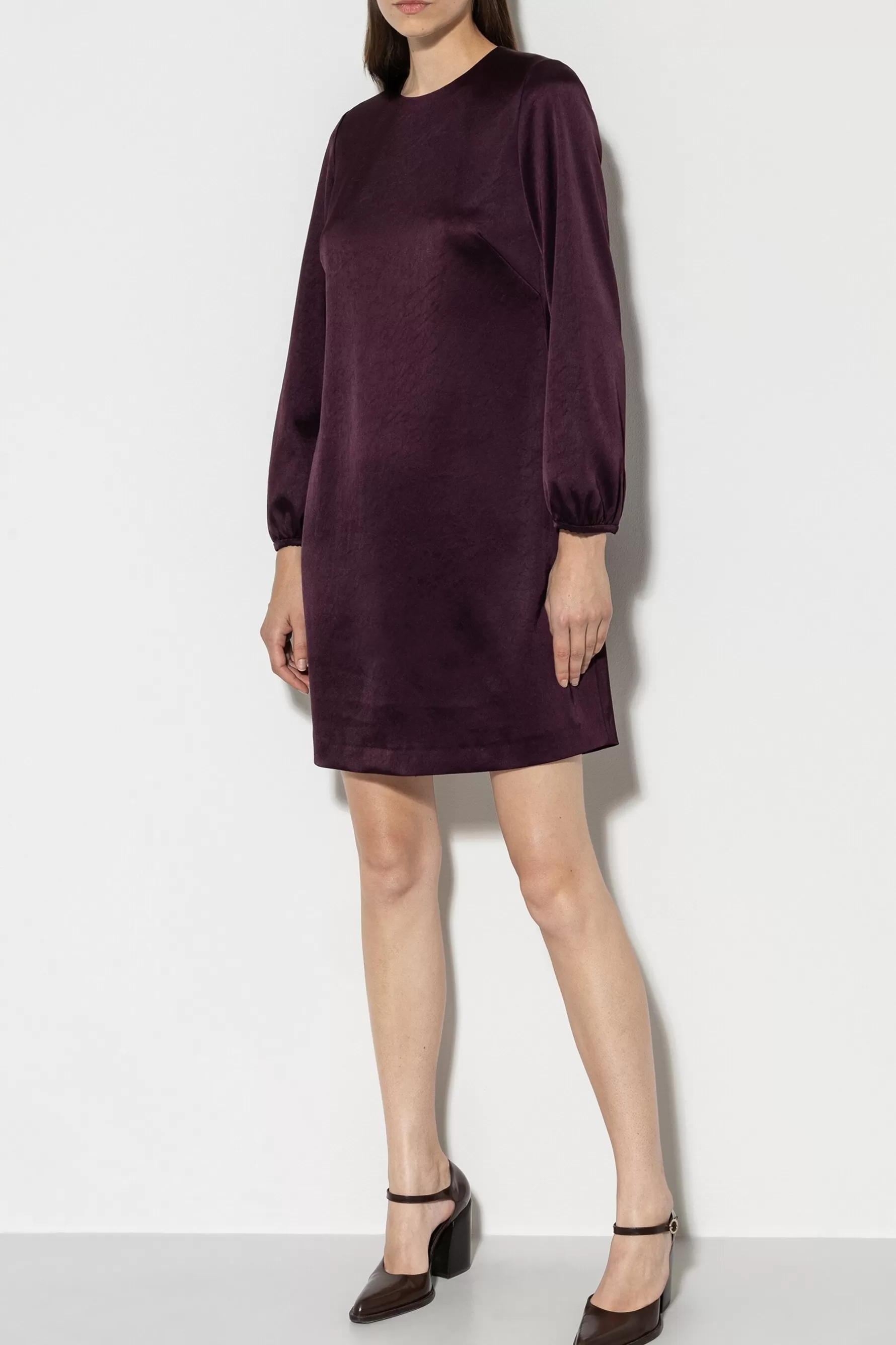 Kleider-LUISA CERANO Satin-Minikleid burgundy