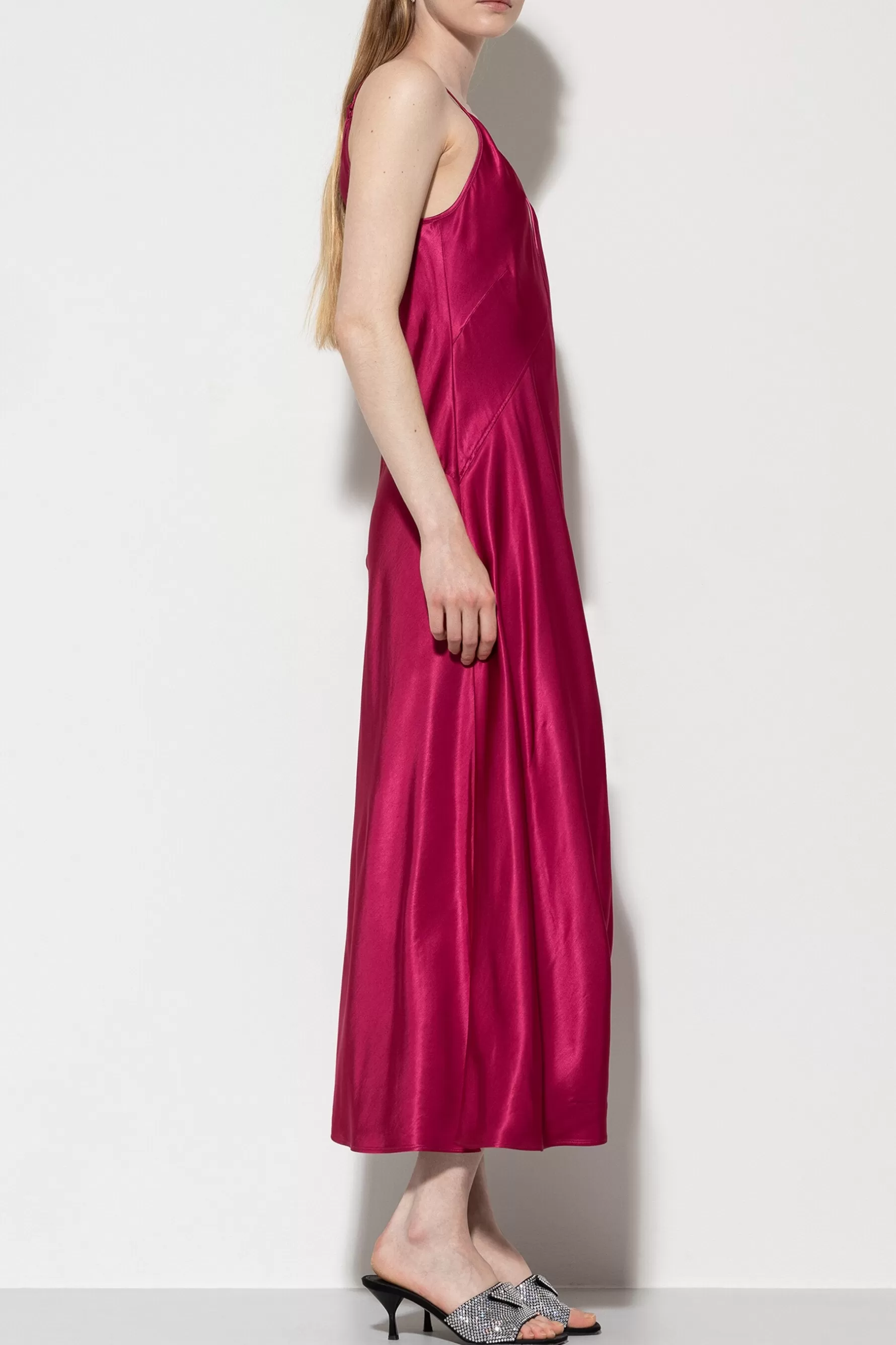 Kleider-LUISA CERANO Satin-Slipkleid berry pink