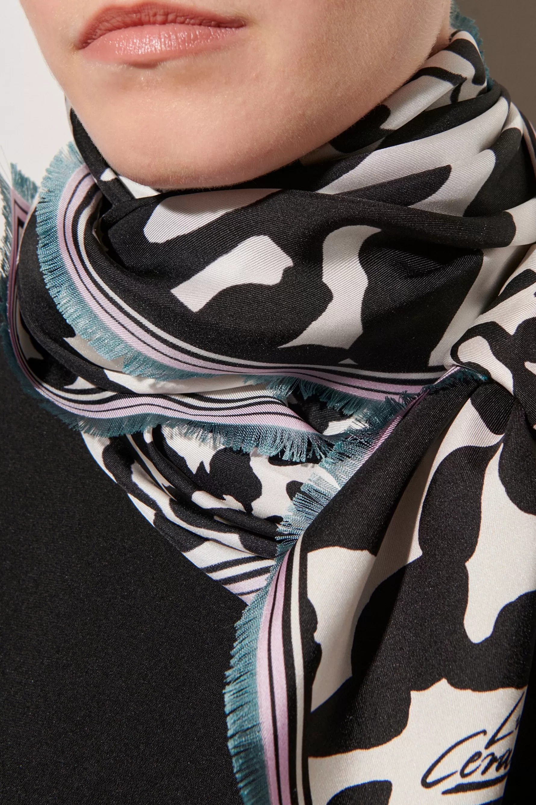Accessoires-LUISA CERANO Seidentuch Mit Print the animal camouflage print