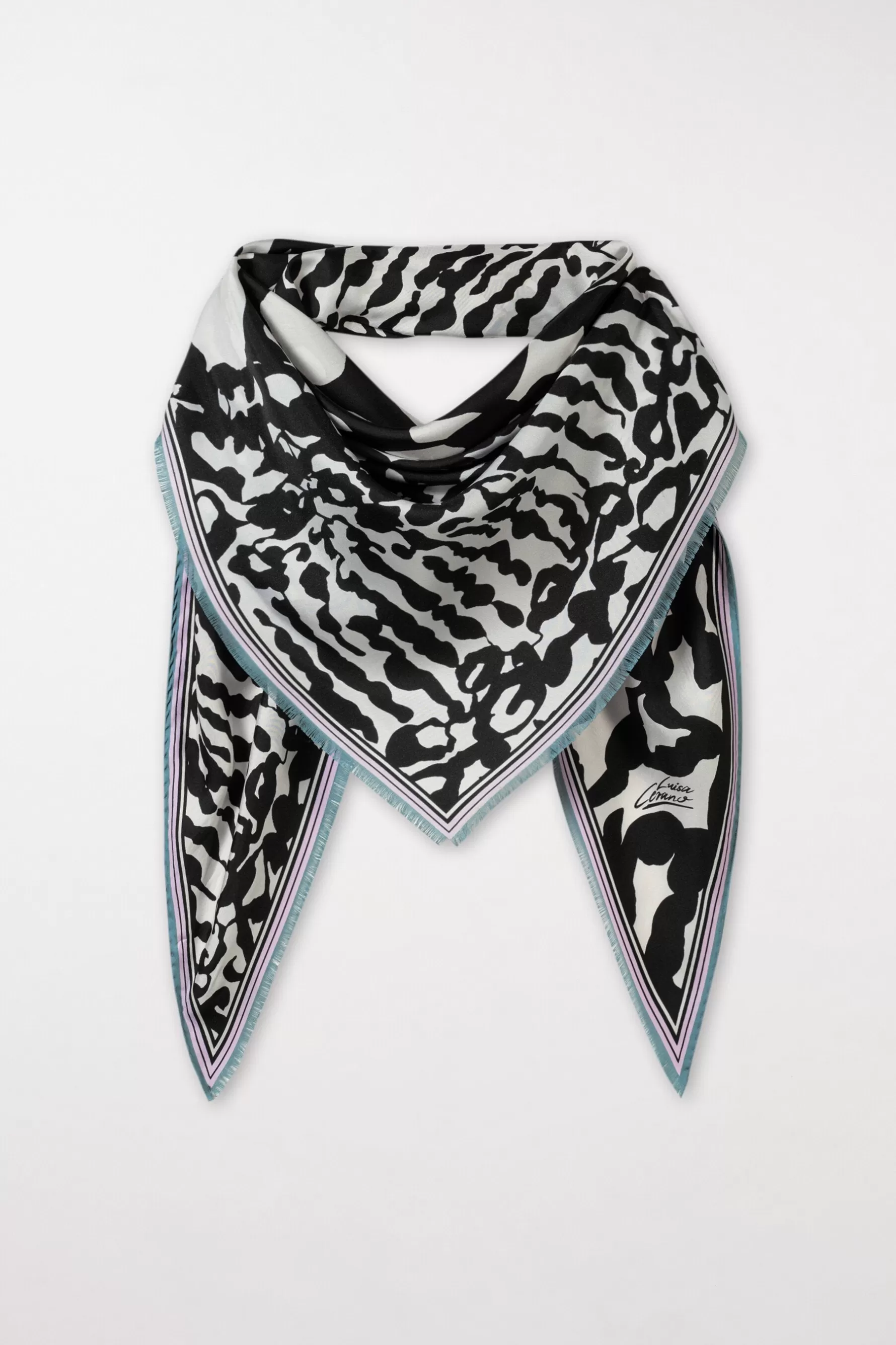 Accessoires-LUISA CERANO Seidentuch Mit Print the animal camouflage print