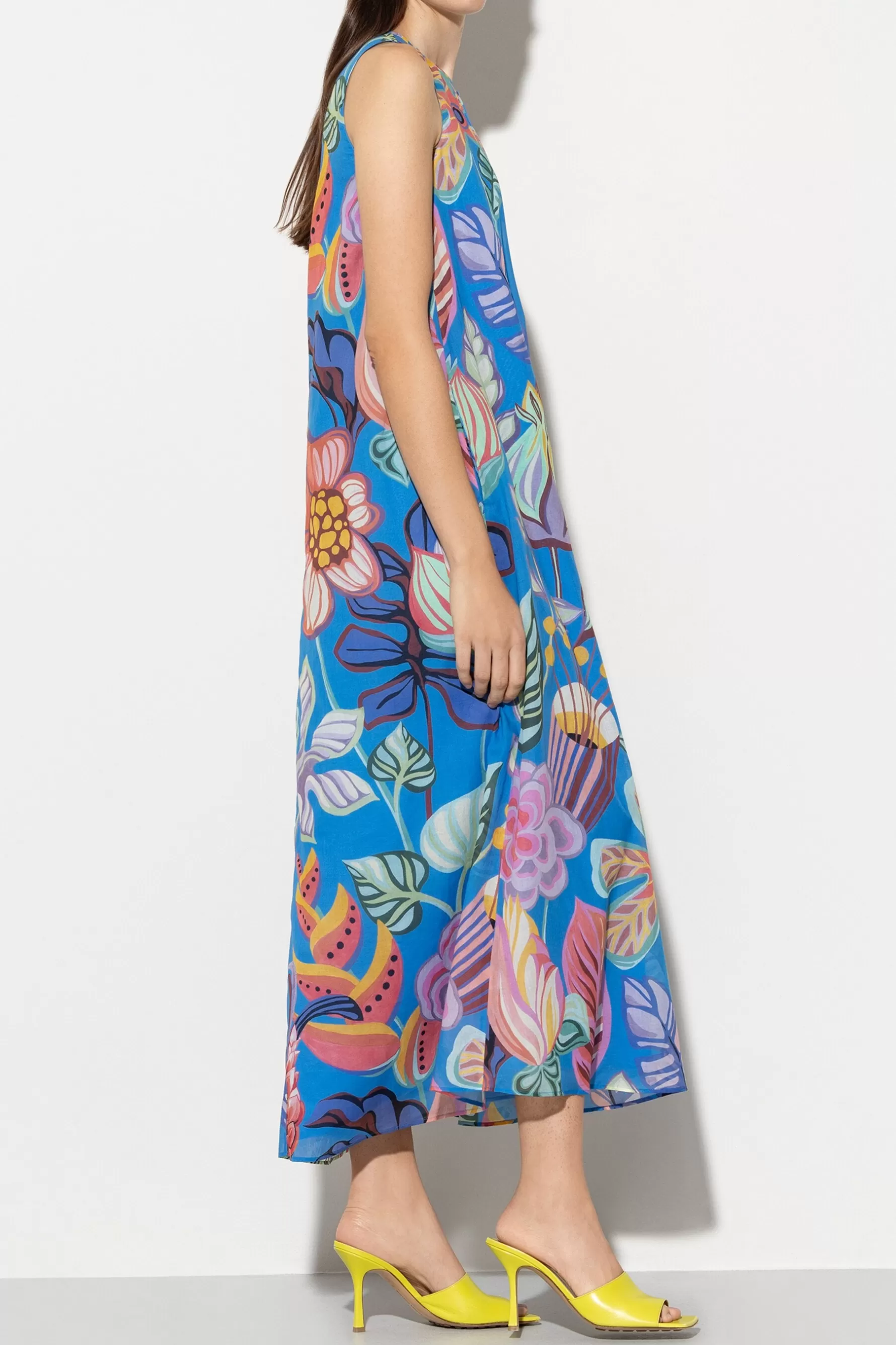 Kleider-LUISA CERANO Slipdress Mit Caribbean-Print