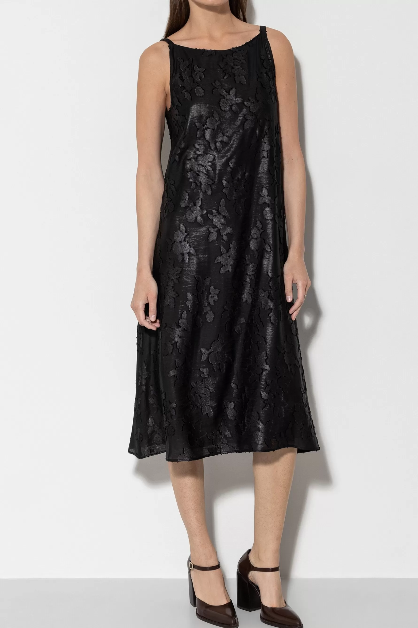 Kleider-LUISA CERANO Slipdress Mit Flower-Design black