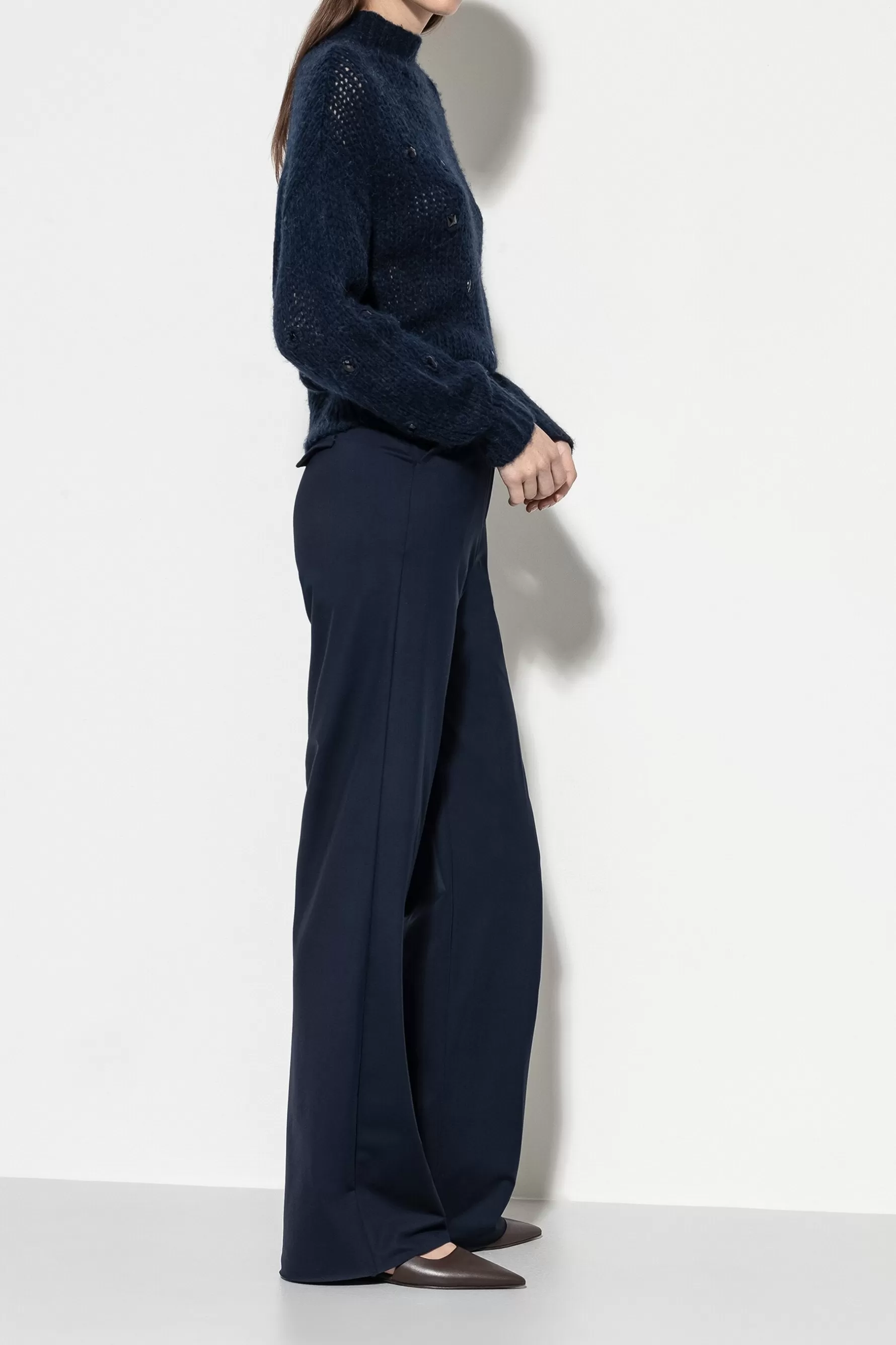Sets | Hosen-LUISA CERANO Softshell-Wideleg-Pants midnight blue
