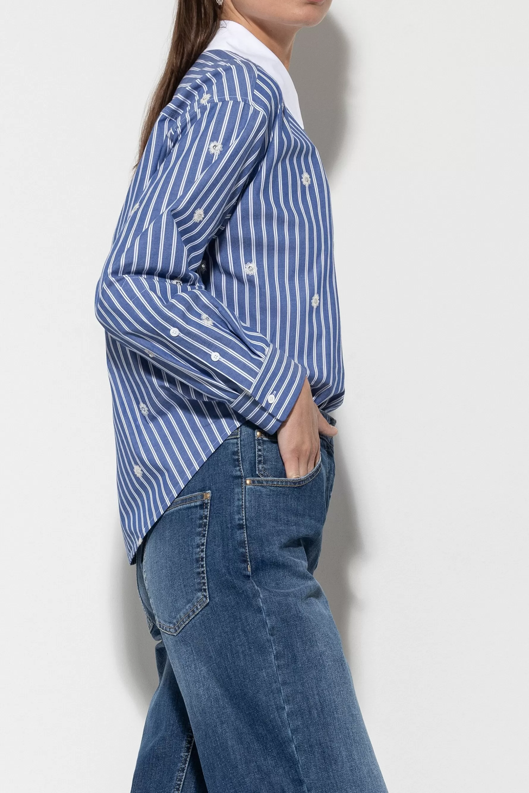 Blusen-LUISA CERANO Streifenbluse Mit Pailletten multi