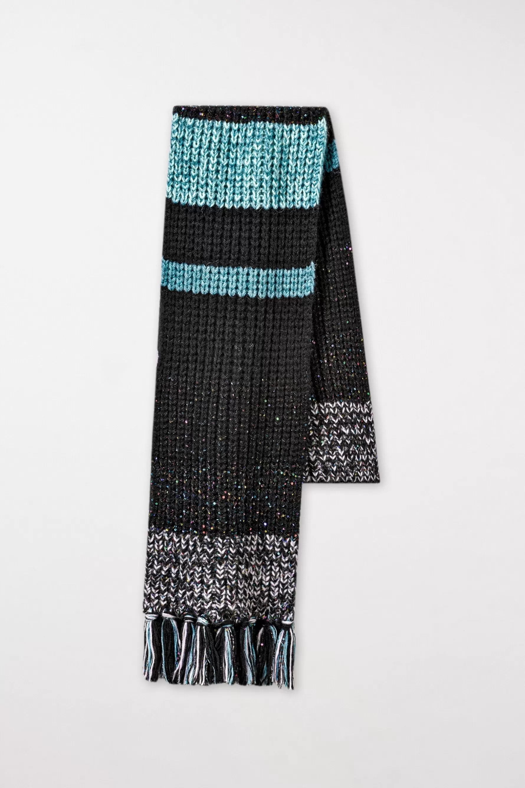 Accessoires-LUISA CERANO Streifen-Schal Aus Woll-Mix multi