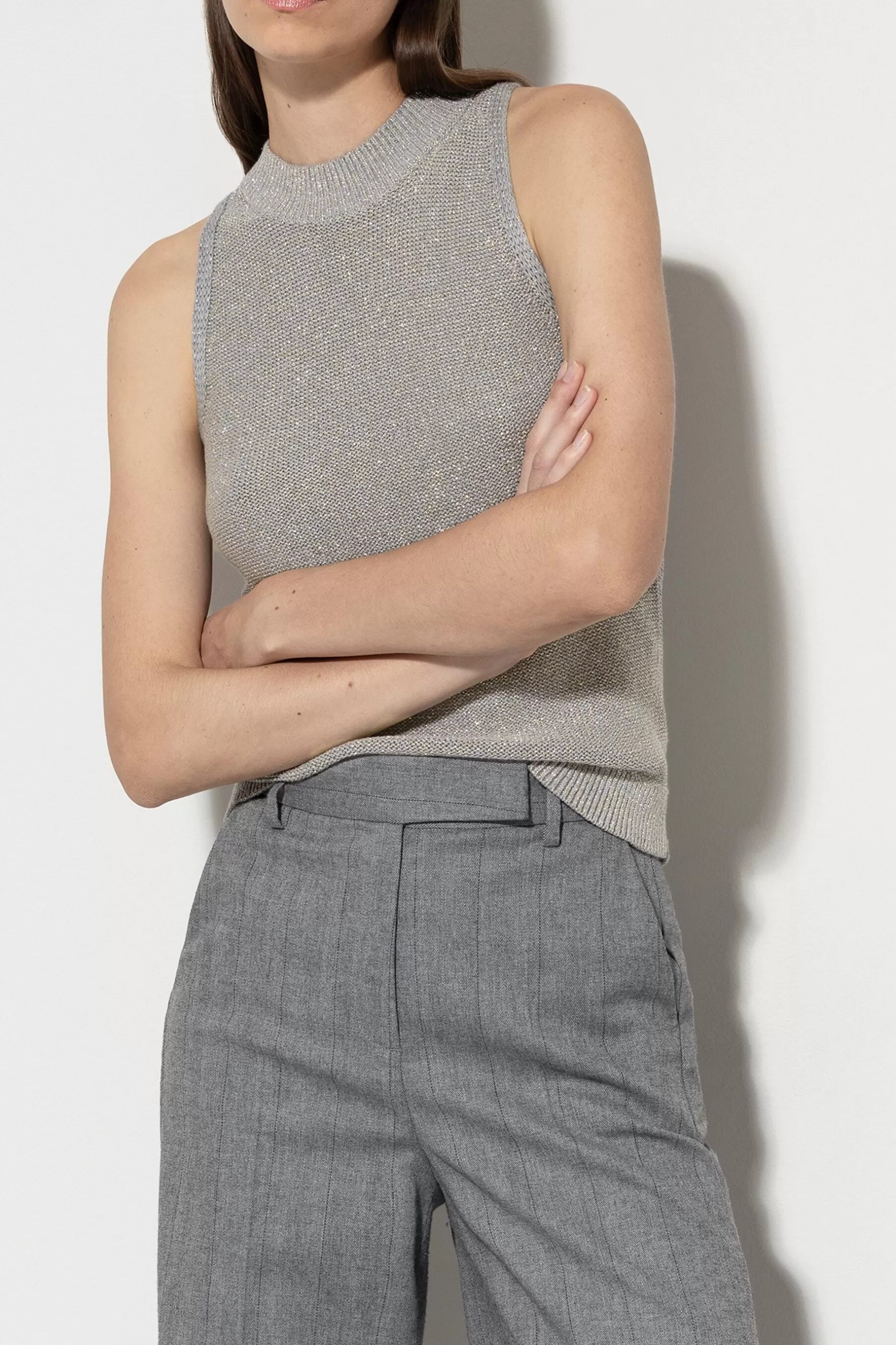 Strick | Shirts & Tops-LUISA CERANO Stricktop Mit Turtleneck heather grey