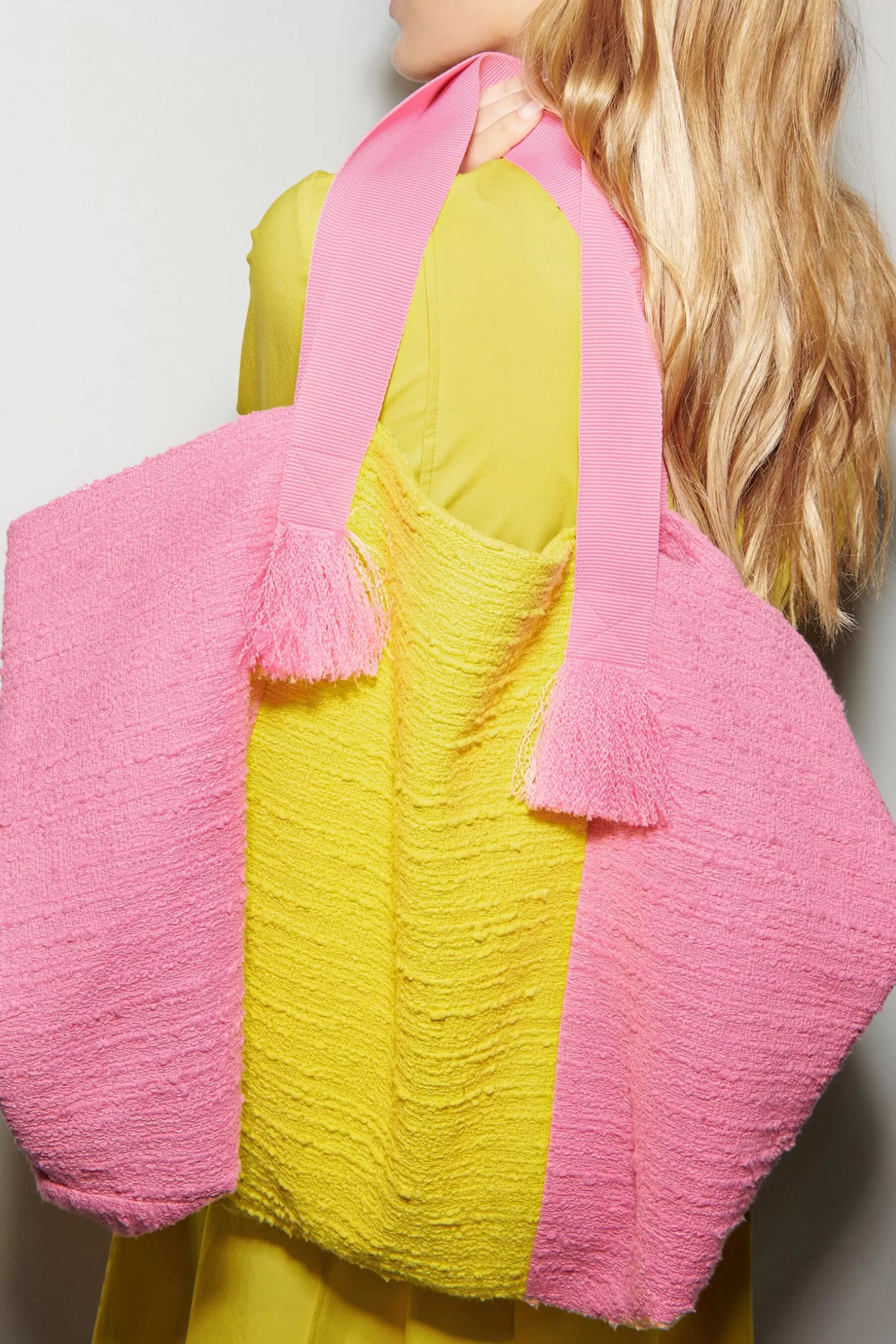Accessoires-LUISA CERANO Tasche In Tweed-Optik candy pink