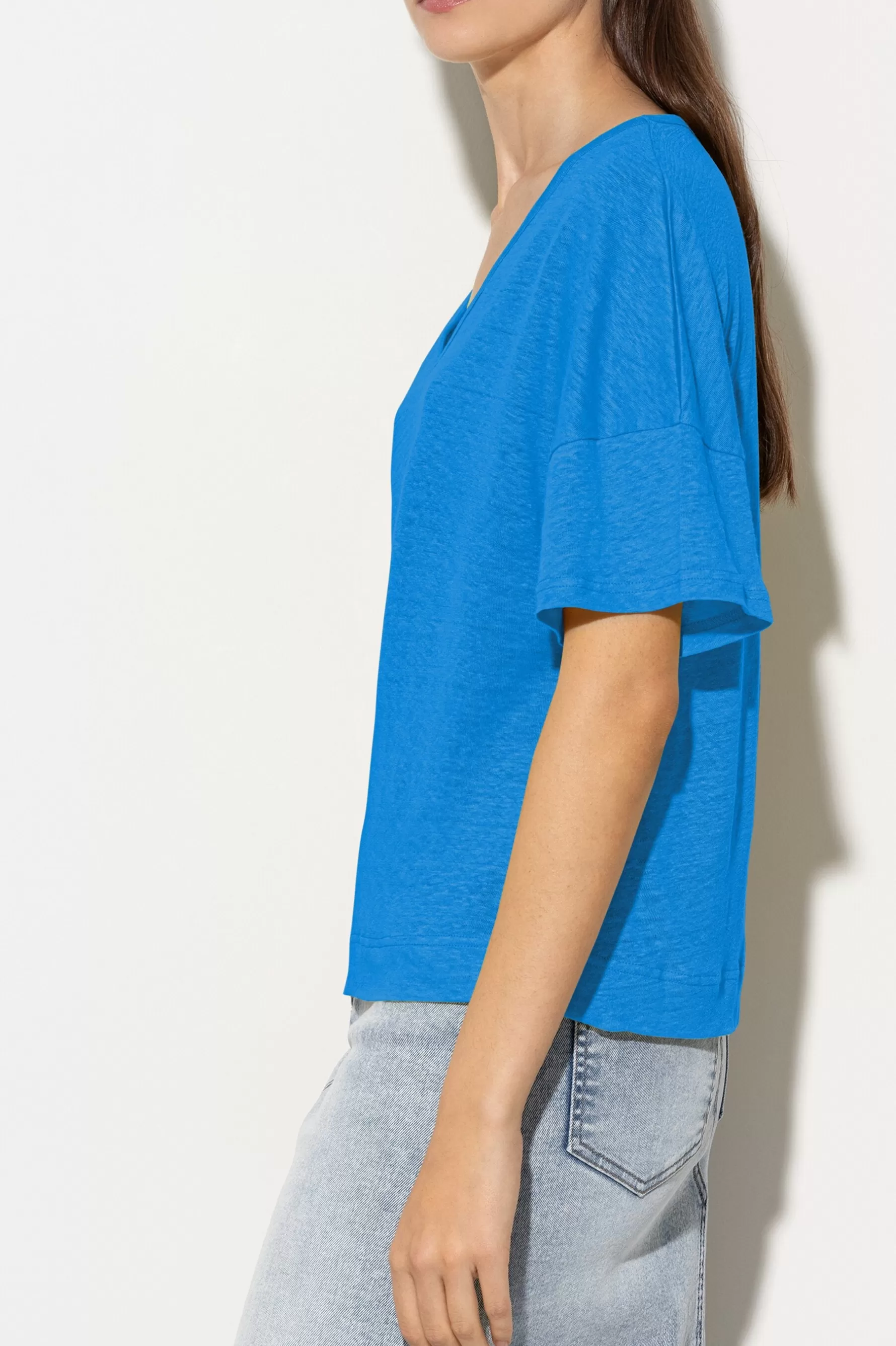 Shirts & Tops-LUISA CERANO T-Shirt Aus Leinen