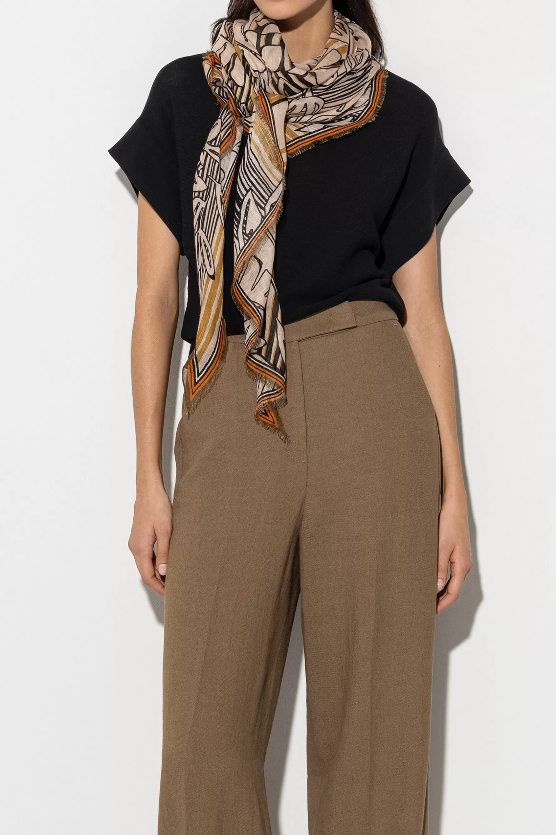 Accessoires-LUISA CERANO Tuch Mit Leaf-Print multi