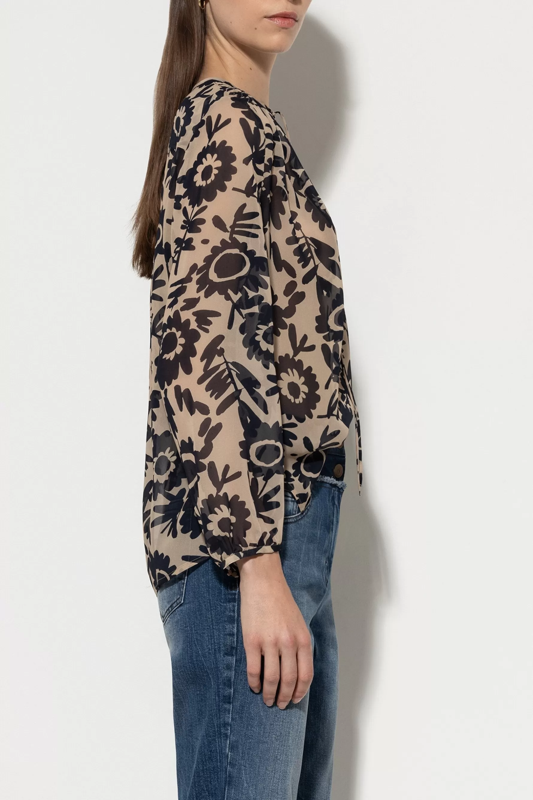 Blusen-LUISA CERANO Tunikabluse Mit Flower-Print multi