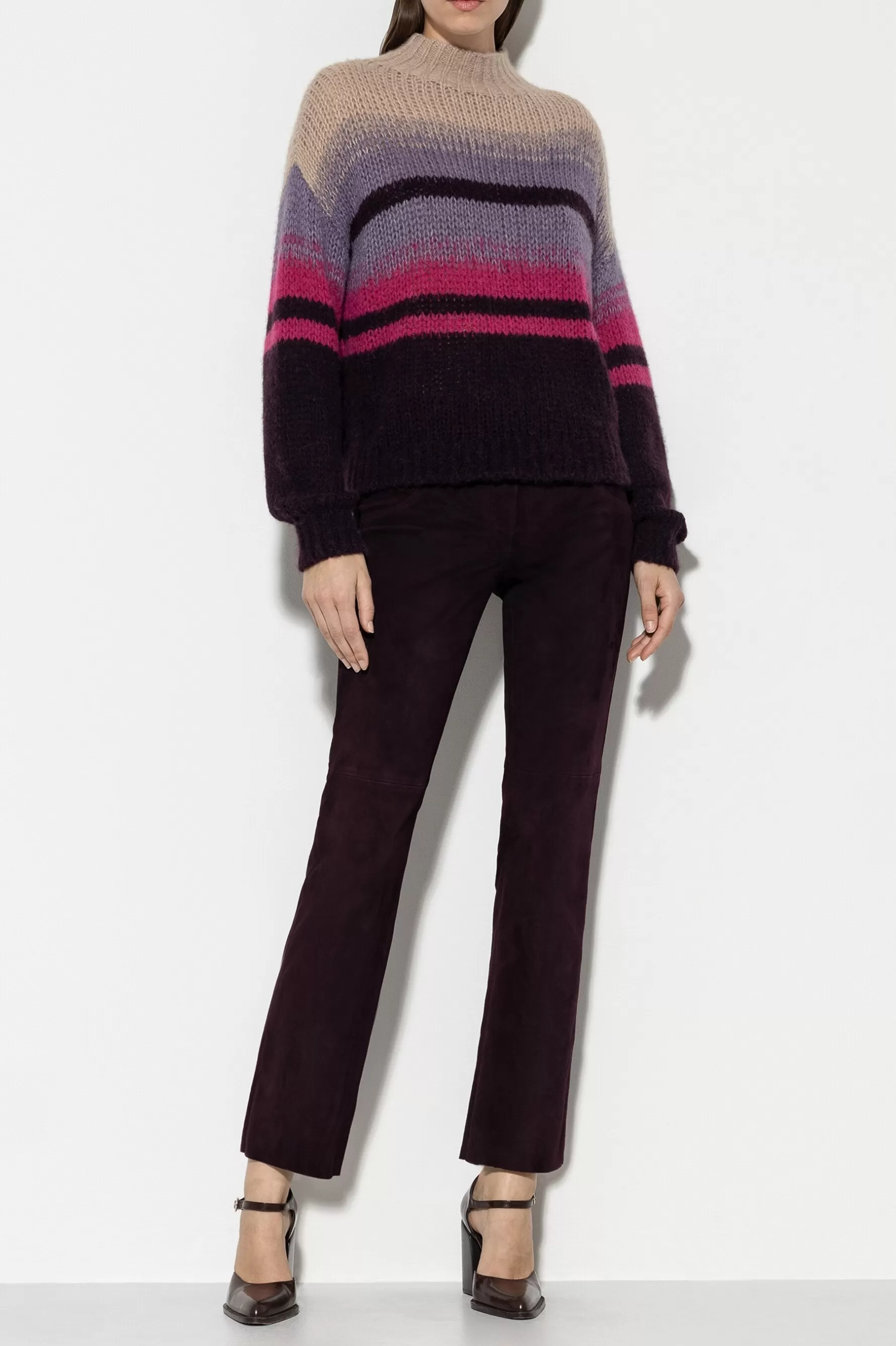 Hosen-LUISA CERANO Veloursleder-Babyflare-Pants