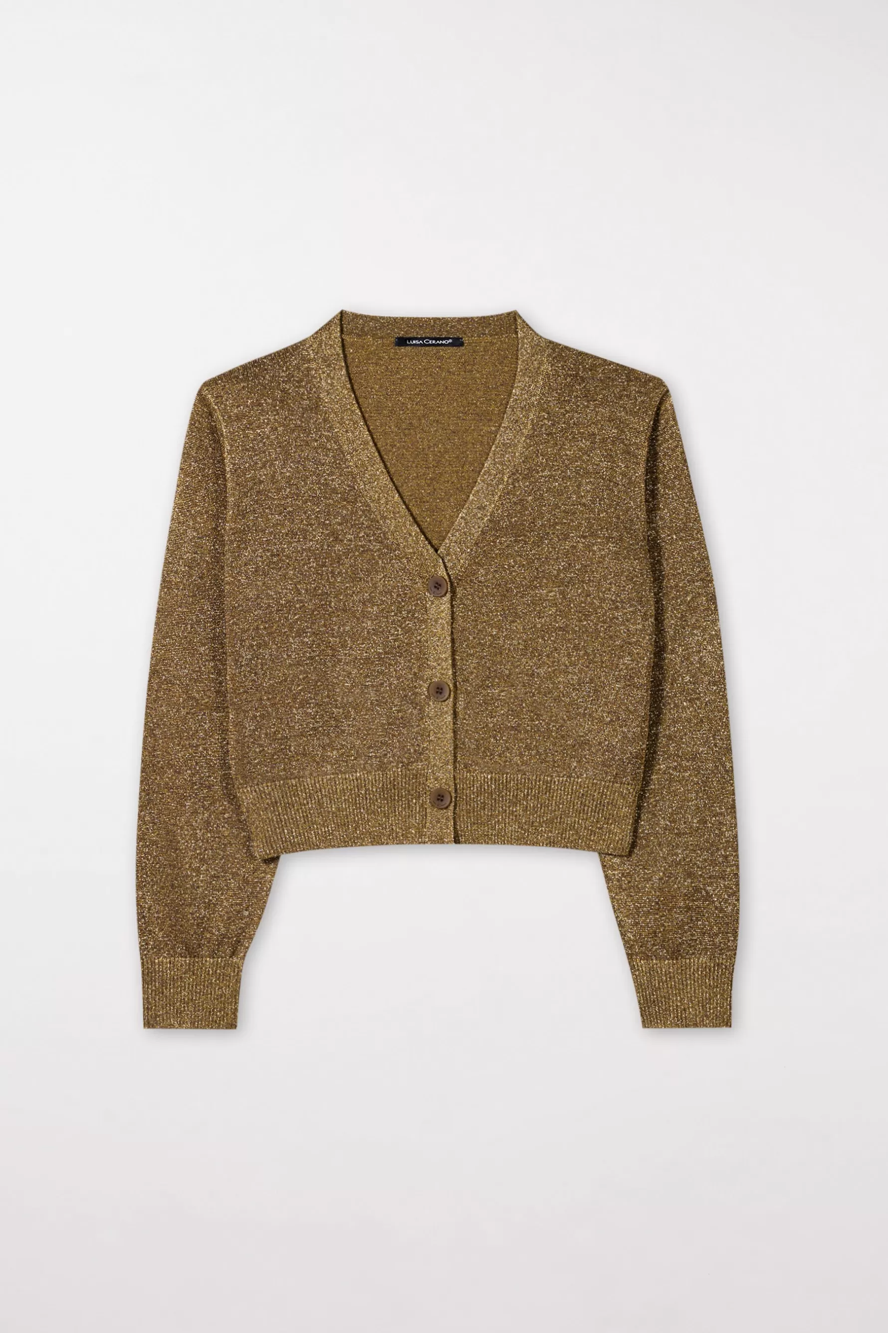 Strick-LUISA CERANO Verkürzter Cardigan tobacco